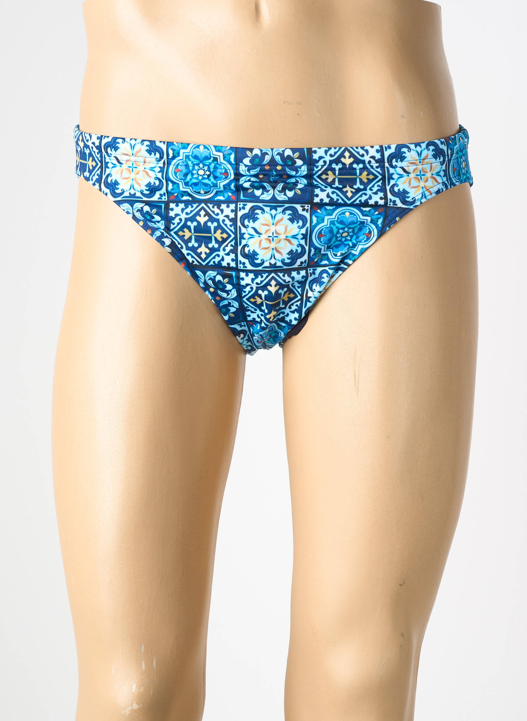 Slip de bain imprimé fantaisie bleu HOM homme