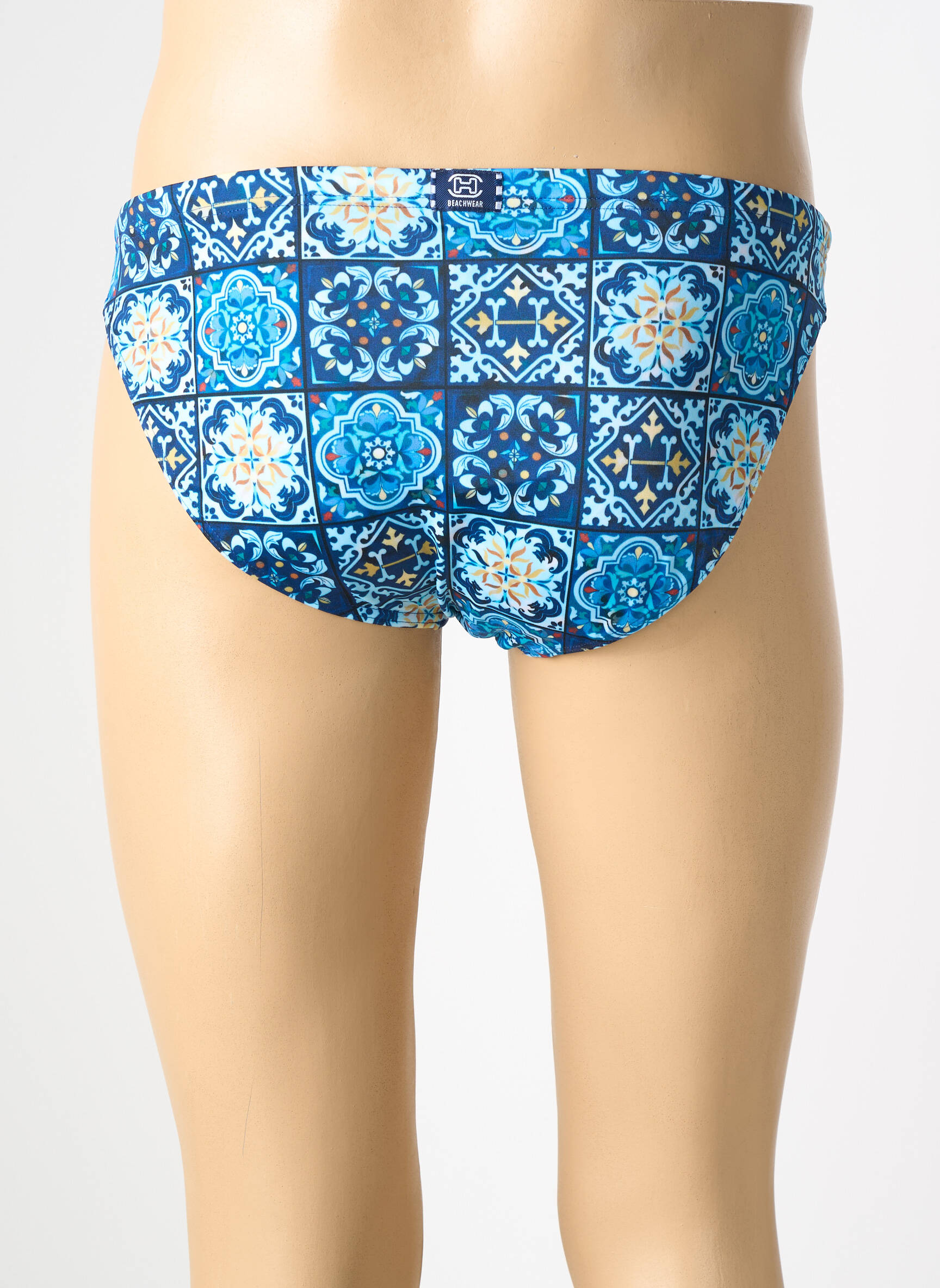 Slip de bain imprimé fantaisie bleu HOM homme