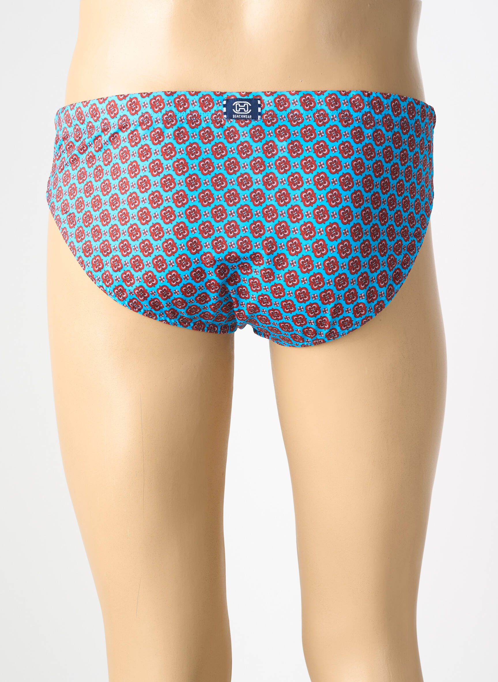 Slip de bain imprimé fantaisie bleu HOM homme