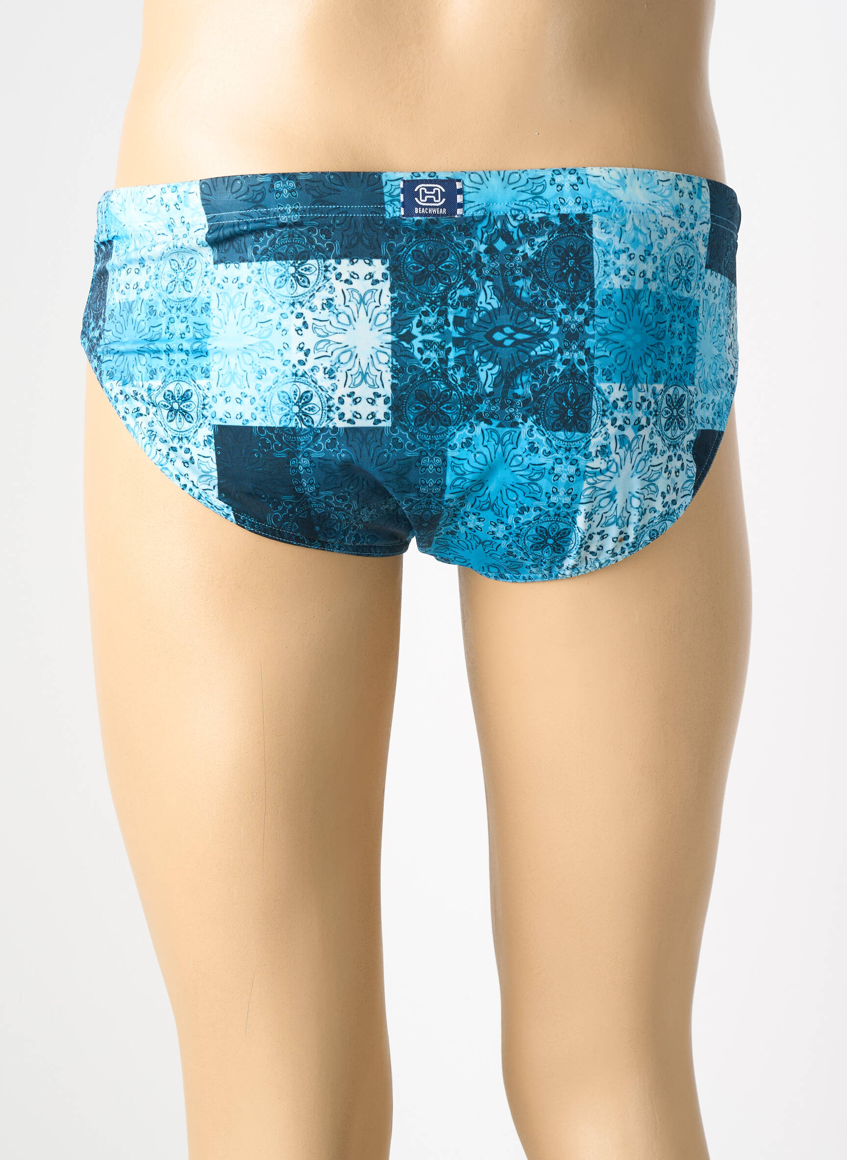 Slip de bain imprimé fantaisie bleu HOM homme