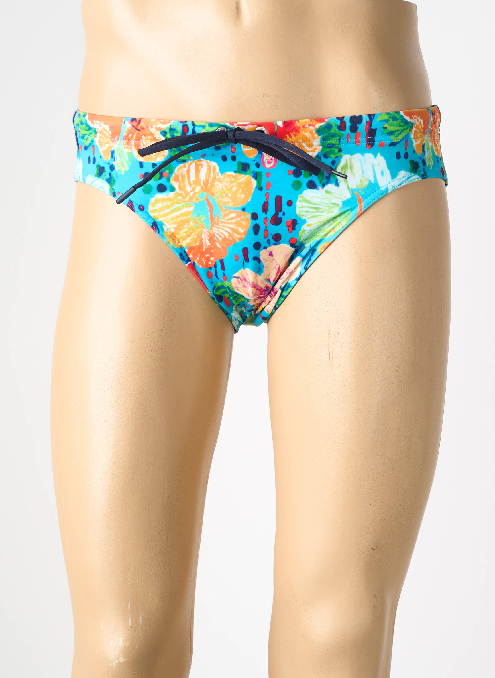 Slip de bain imprimé fantaisie bleu HOM homme