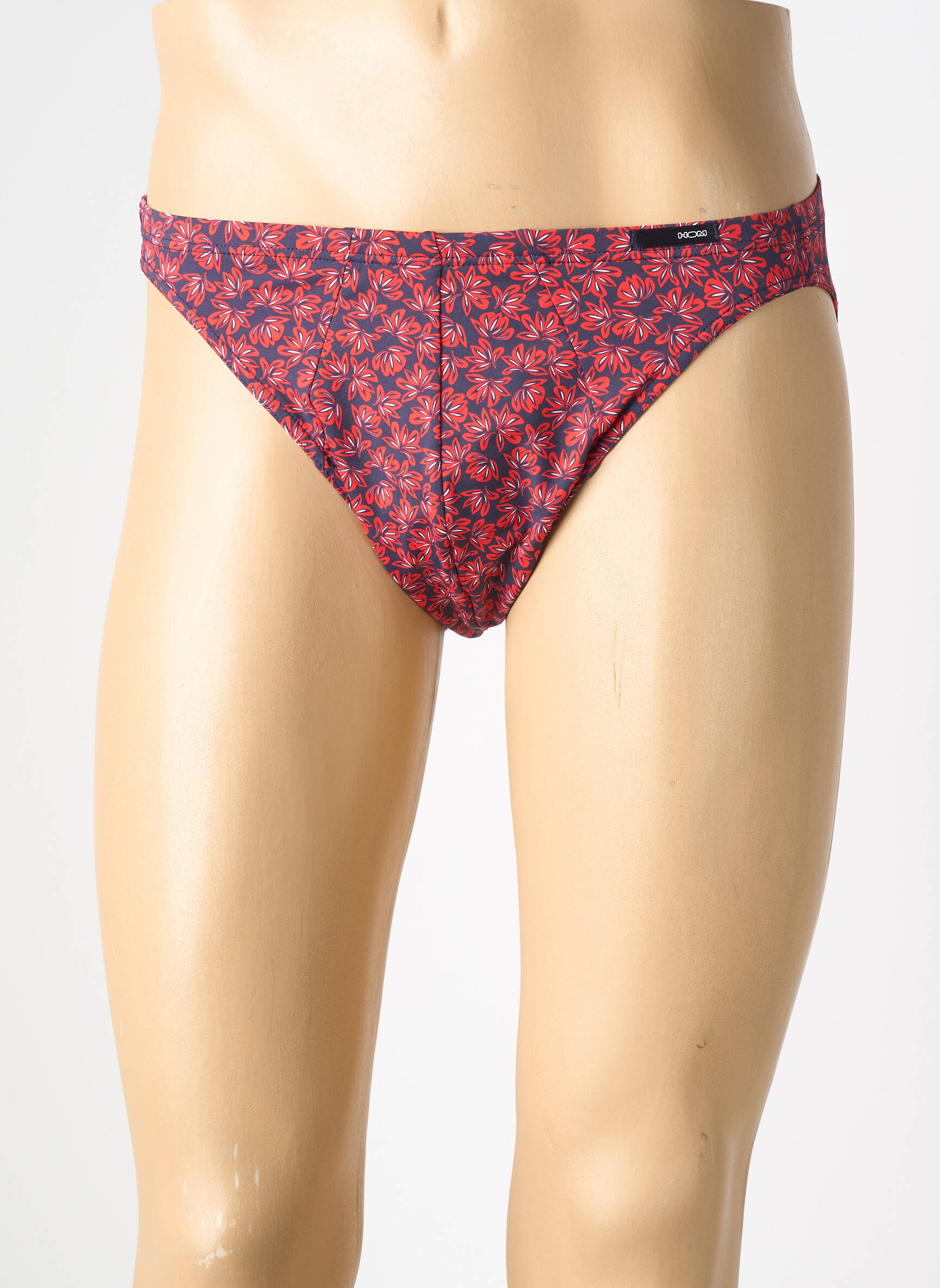 Slip de bain imprimé fantaisie rouge HOM homme