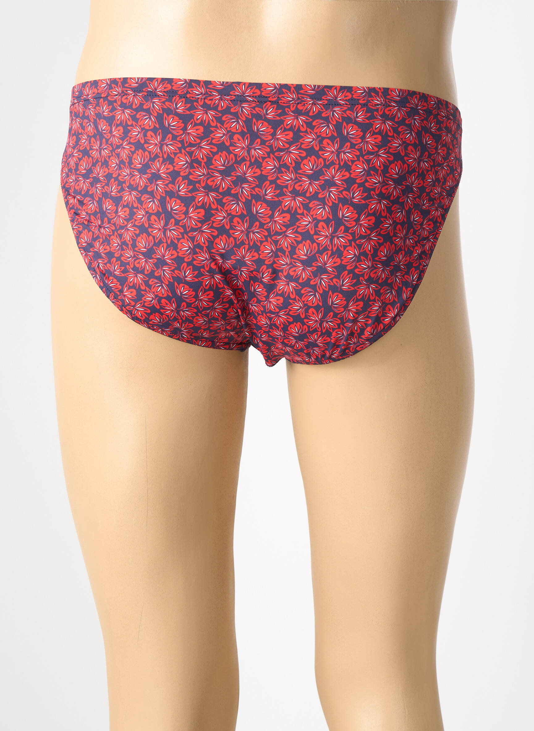 Slip de bain imprimé fantaisie rouge HOM homme