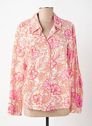Chemisier imprimé fleurs manches longues rose KANOPE femme