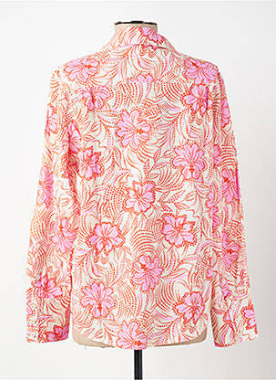 Chemisier imprimé fleurs manches longues rose KANOPE femme