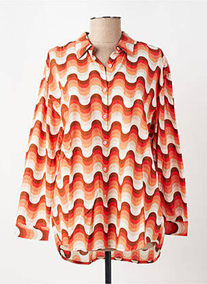 Chemisier imprimé fantaisie manches longues orange NICE THINGS femme