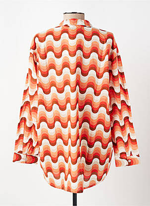 Chemisier imprimé fantaisie manches longues orange NICE THINGS femme