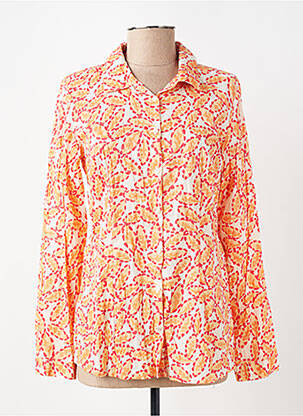 Chemisier imprimé fleurs manches longues orange NICE THINGS femme