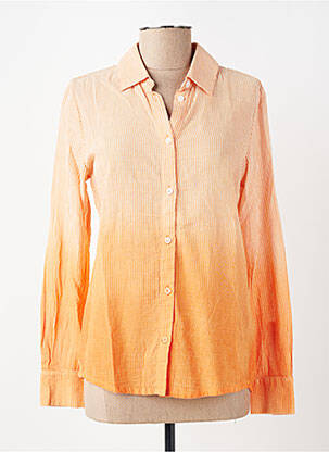 Chemisier coupe cintrée manches longues orange KANOPE femme