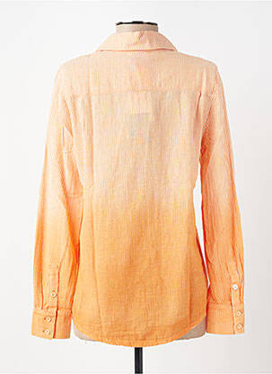 Chemisier coupe cintrée manches longues orange KANOPE femme