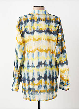 Tunique manches longues col chemisier jaune LA FEE MARABOUTEE femme