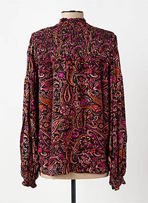 Blouse tissage popeline manches longues violet LA PETITE ETOILE femme