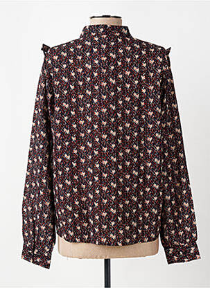 Chemisier col mao manches longues marron MOLLY BRACKEN femme