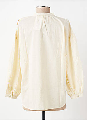 Chemisier tissage popeline manches 3/4 beige NICE THINGS femme