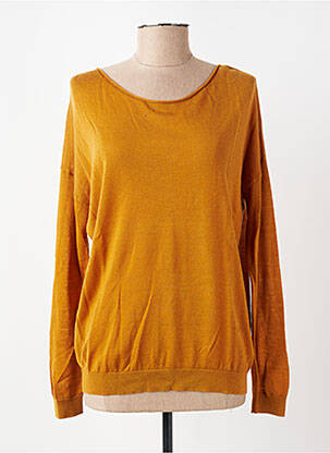 Pull resserrée sur le bas manches longues jaune MARIE-SIXTINE femme