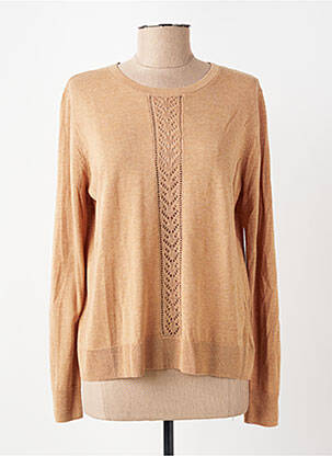 Pull tissage chiné manches longues marron NICE THINGS femme