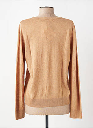 Pull tissage chiné manches longues marron NICE THINGS femme