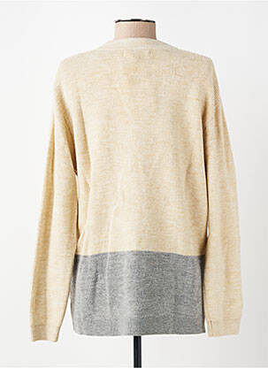 Gilet manches longues resserrée sur le bas beige NICE THINGS femme