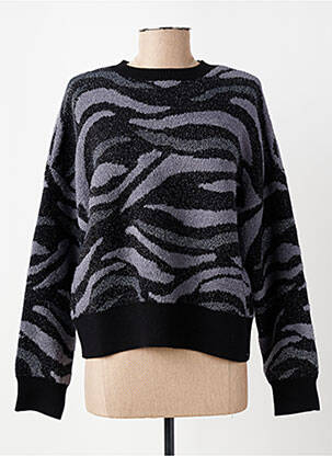 Pull stretch manches longues gris DESIGUAL femme