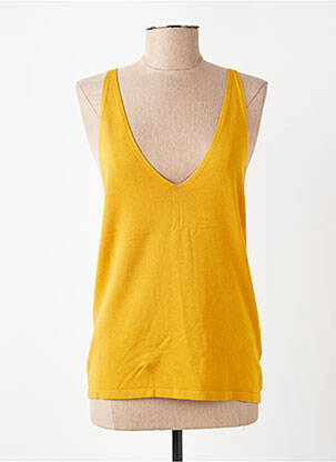 Top stretch sans manche jaune MOLLY BRACKEN femme