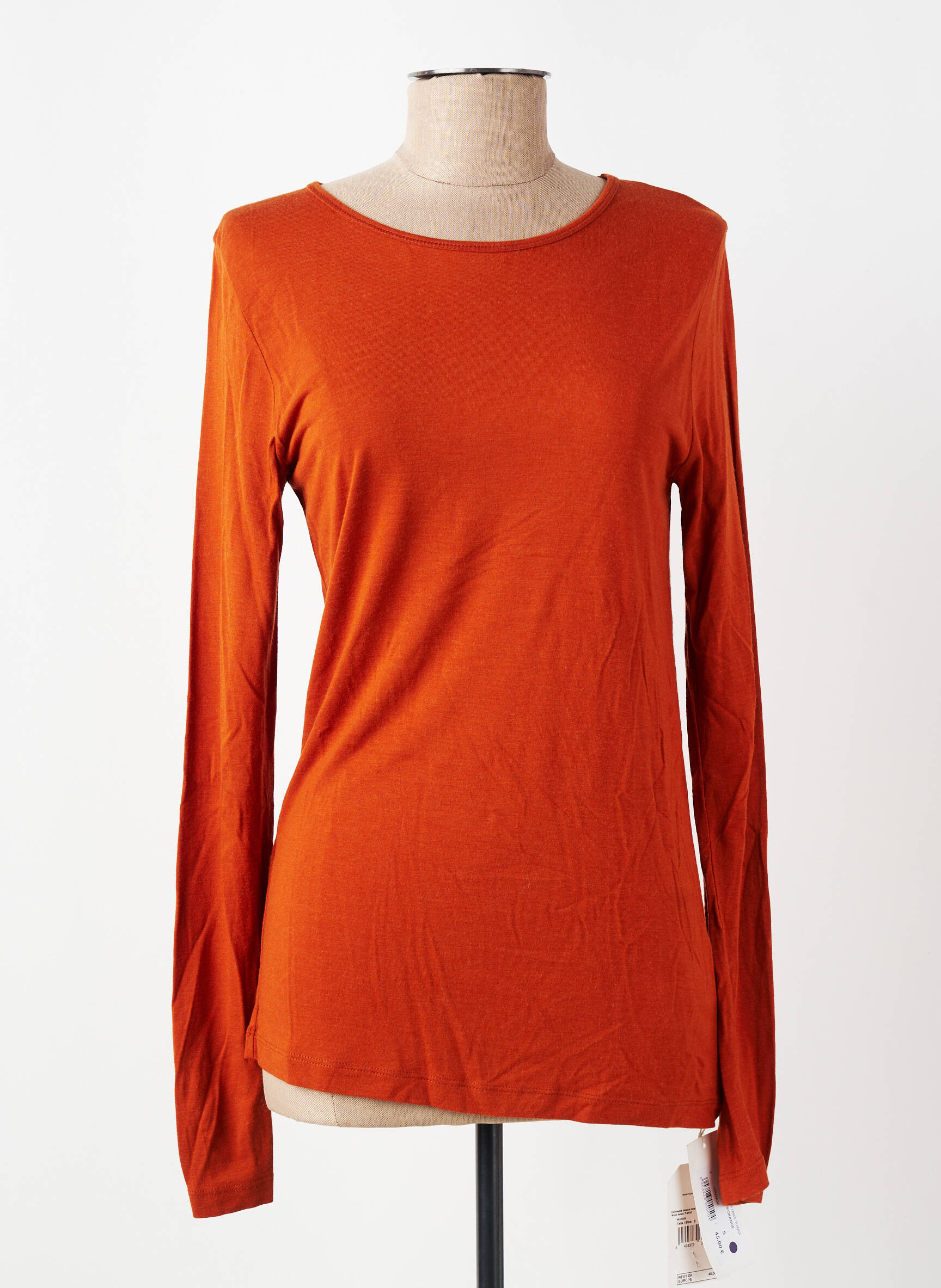 T-shirt manches longues manches longues orange NICE THINGS femme