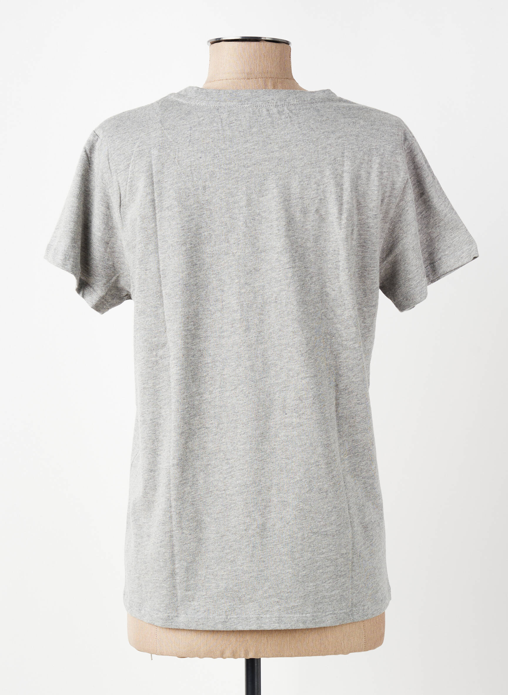 T-shirt sérigraphie manches courtes gris KANOPE femme