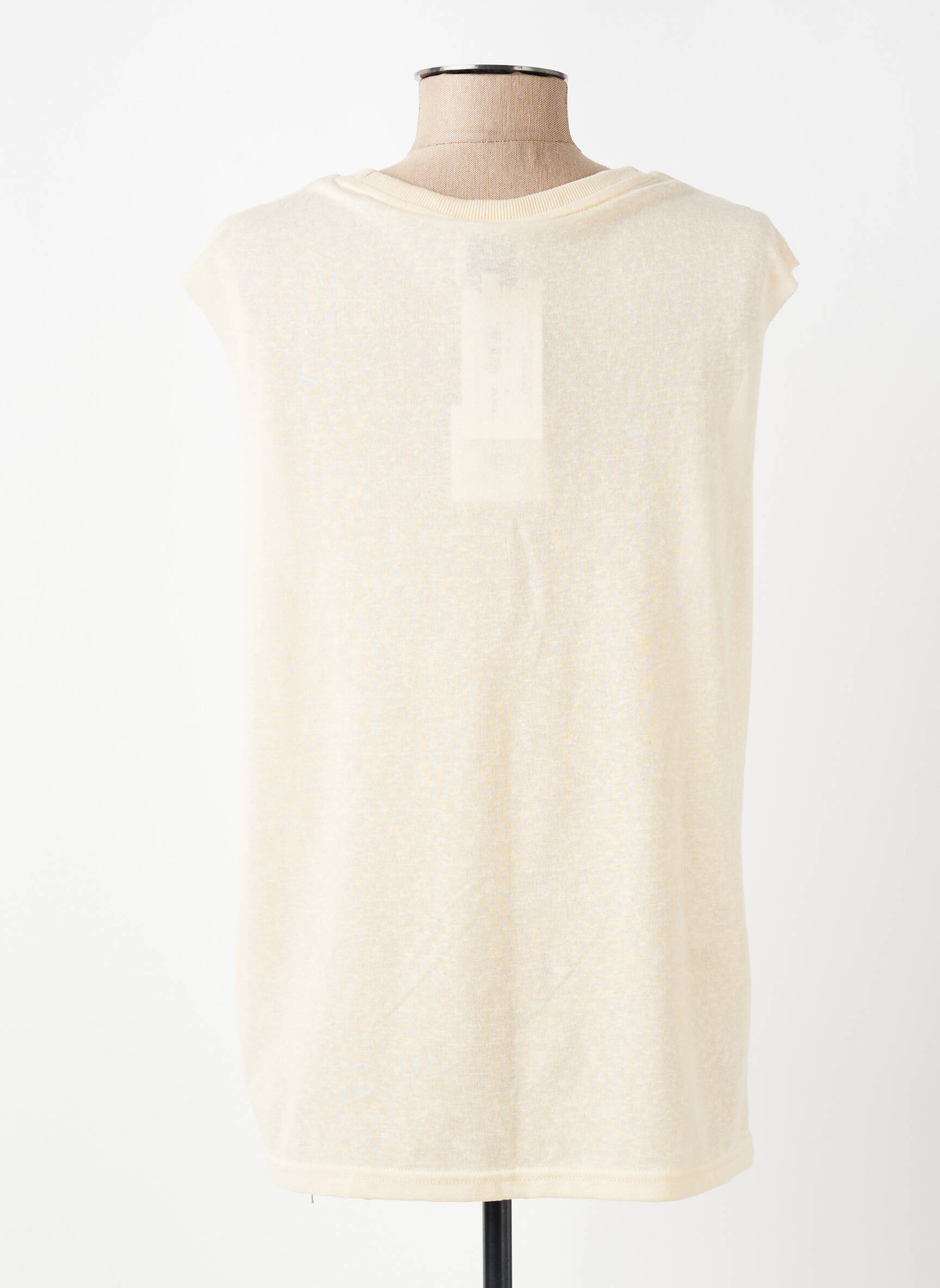 Débardeur coupe droite sans manche beige LILI SIDONIO femme