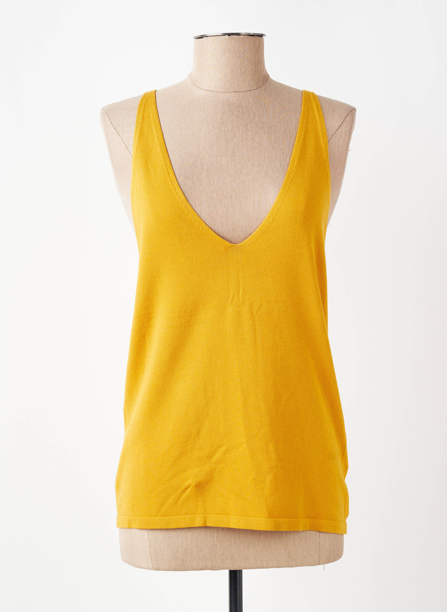 Top stretch sans manche jaune MOLLY BRACKEN femme