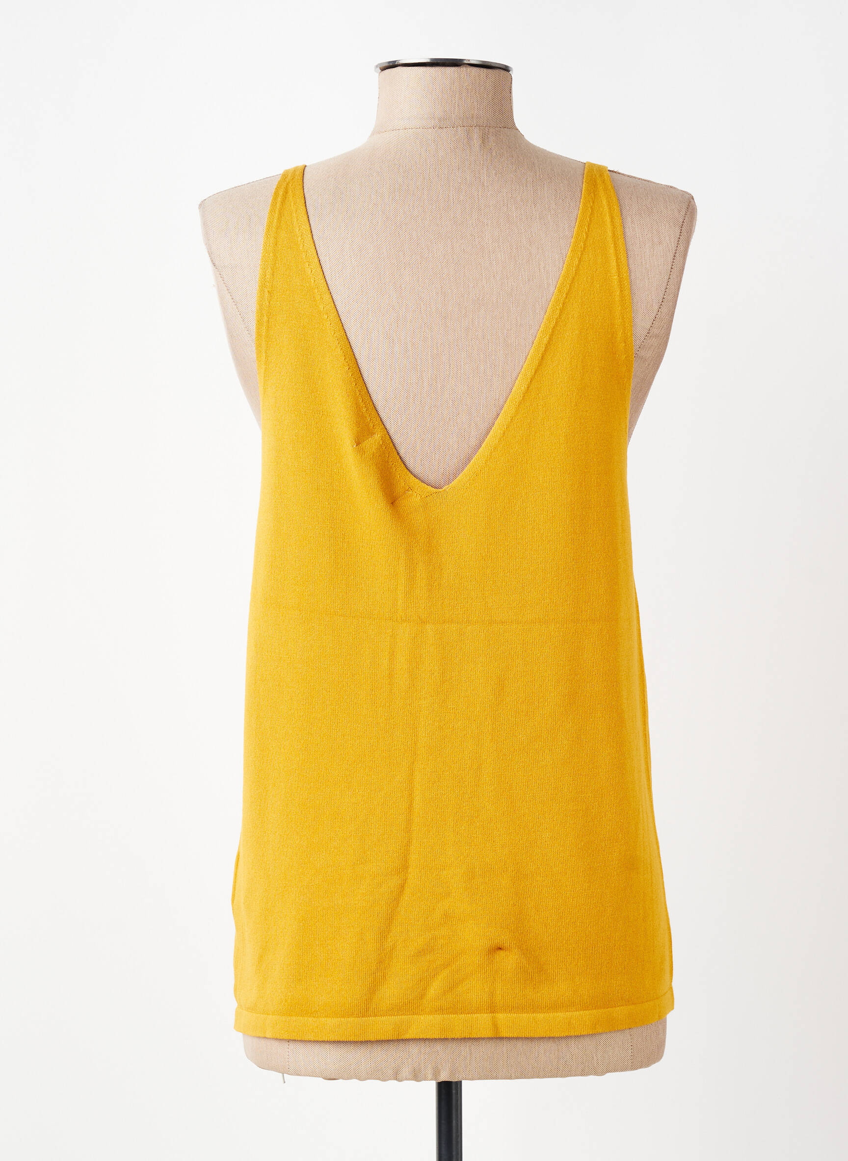 Top stretch sans manche jaune MOLLY BRACKEN femme