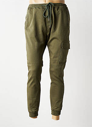 Pantalon cargo multipoches taille haute vert BENSON & CHERRY homme