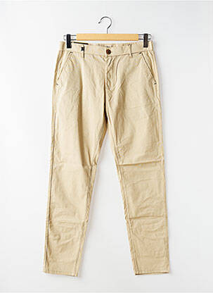 Pantalon chino tissage popeline taille normale beige BENSON & CHERRY homme