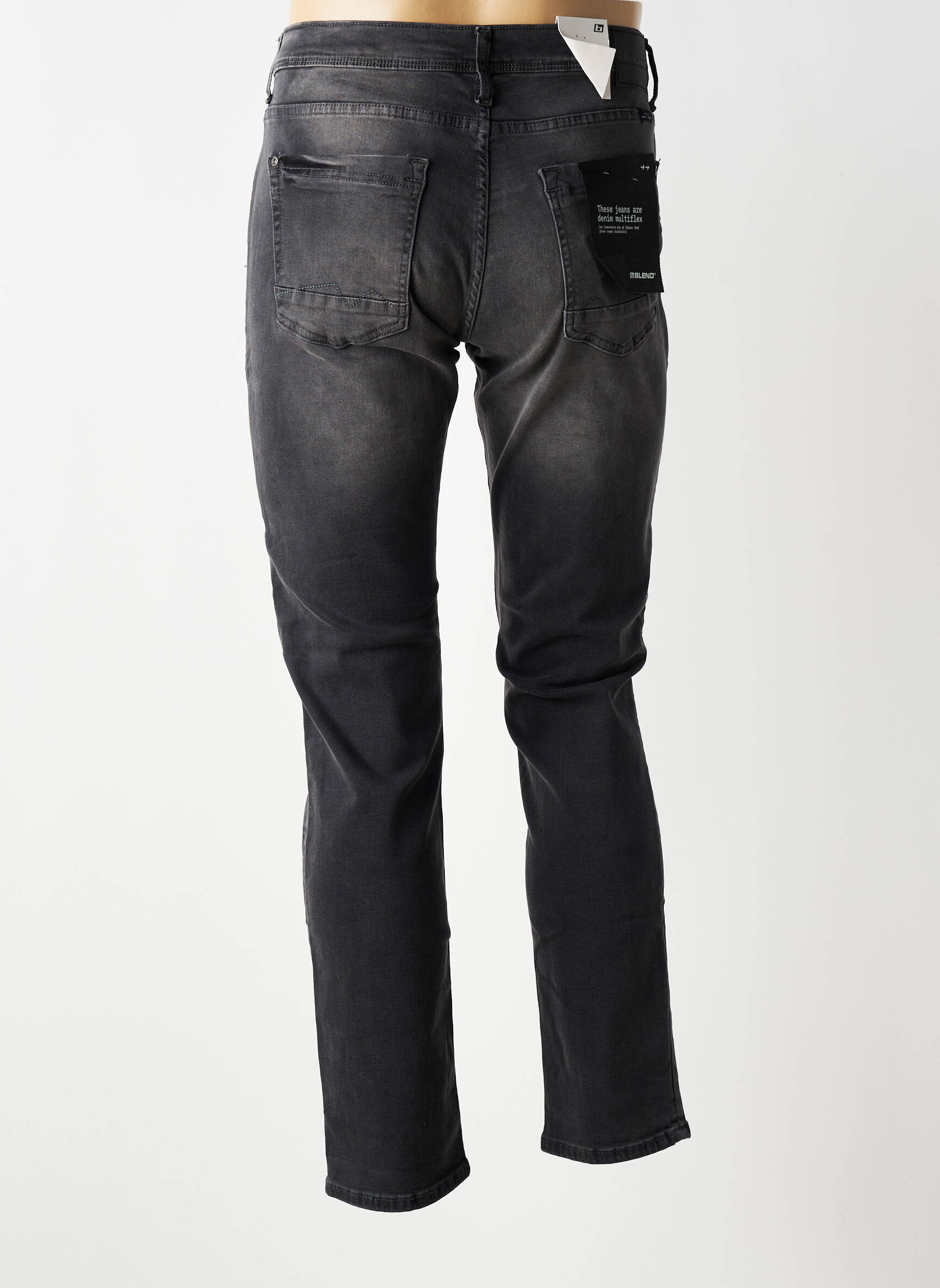 Jeans coupe slim stretch taille normale noir BLEND homme