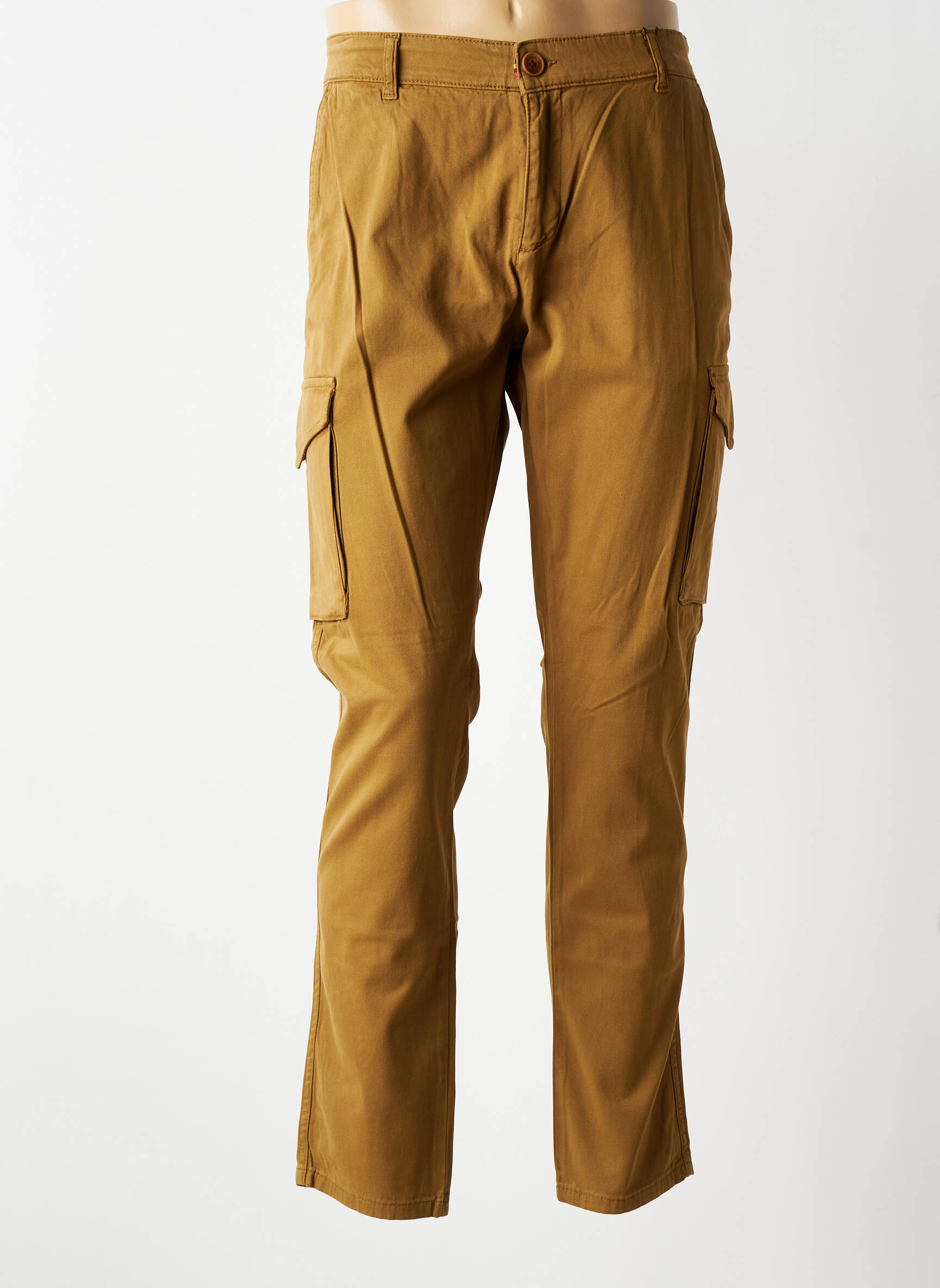 Pantalon cargo taille à pinces taille normale marron BENSON & CHERRY homme