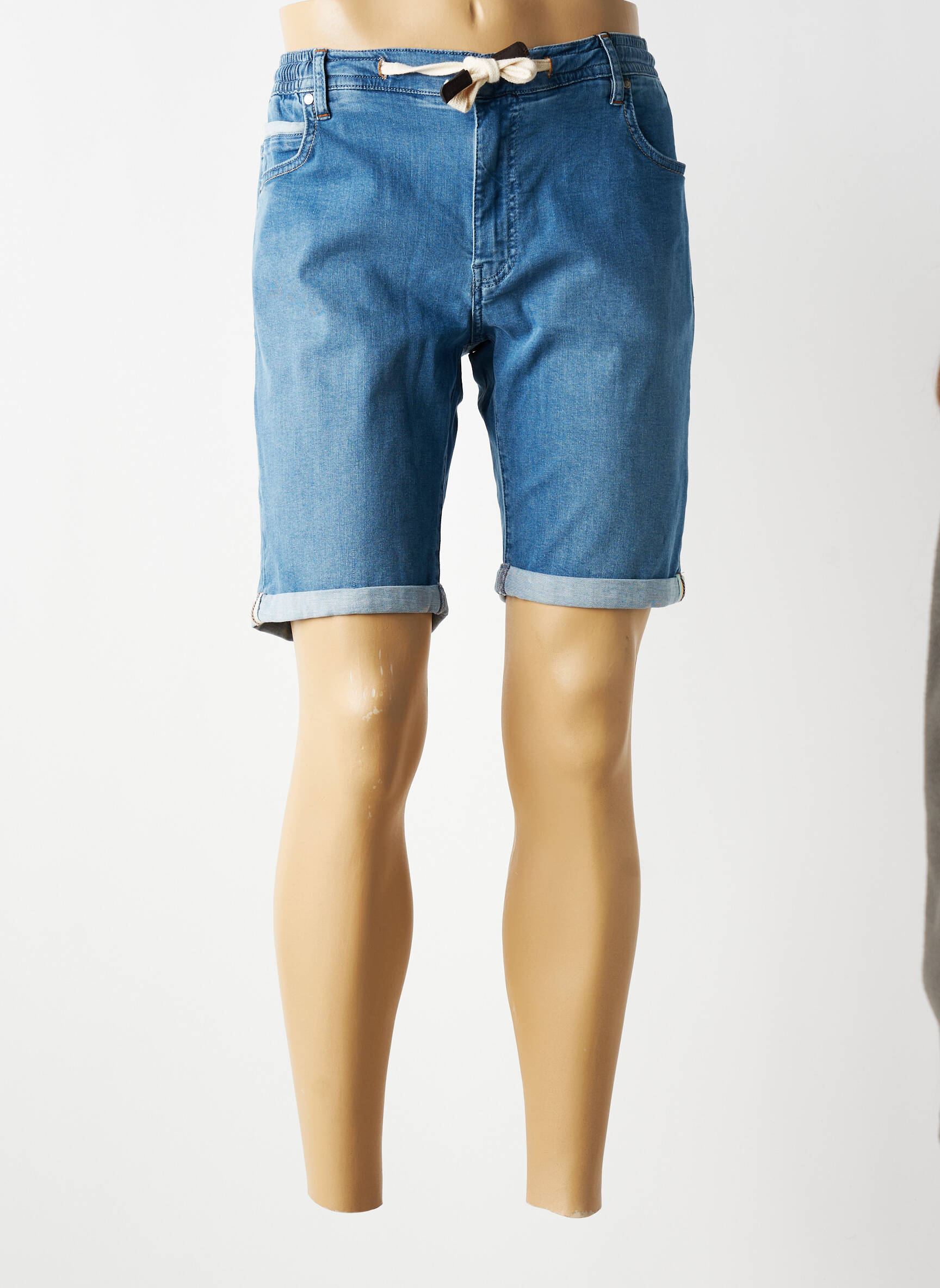 Bermuda tissage denim taille normale bleu BENSON & CHERRY homme