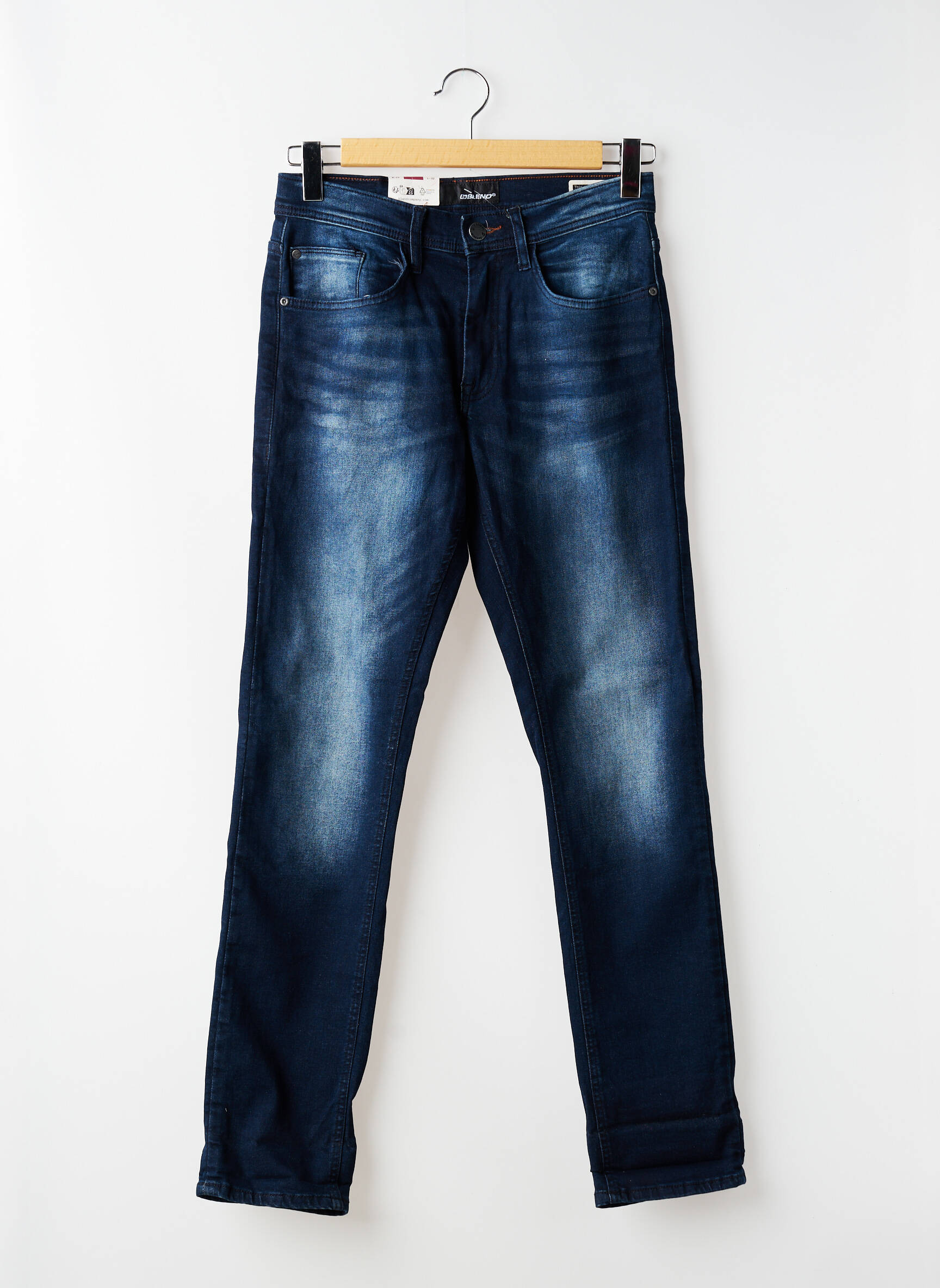 Jeans coupe slim stretch taille normale bleu BLEND homme