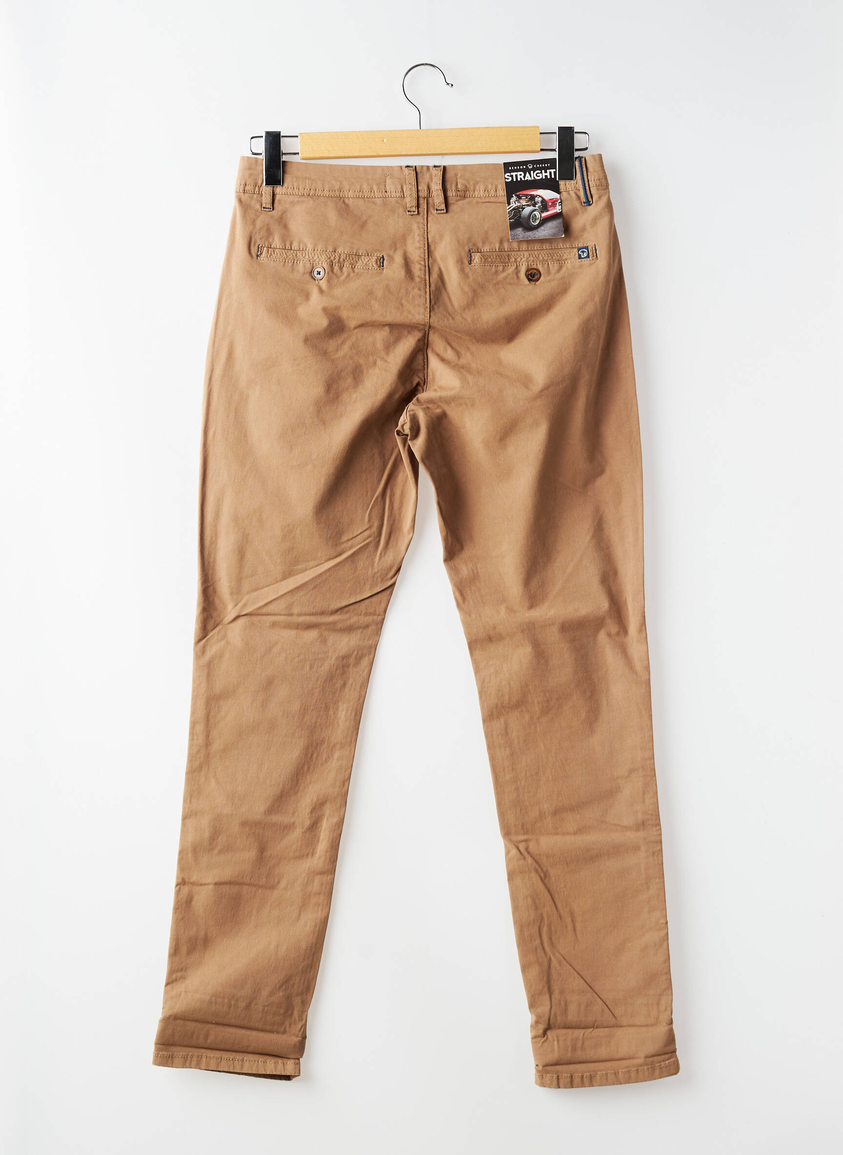 Pantalon chino stretch taille normale marron BENSON & CHERRY homme