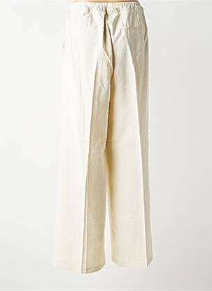 Pantalon droit taille élastique taille normale beige YAYA femme