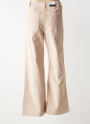 Pantalon flare taille normale taille normale beige F.A.M. femme