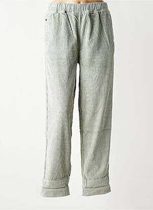 Pantalon droit taille élastique bleu F.A.M. femme