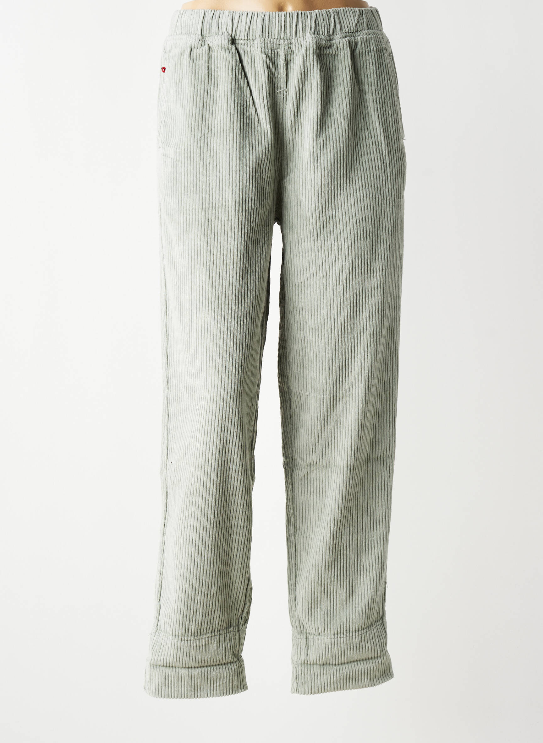 Pantalon droit taille élastique bleu F.A.M. femme
