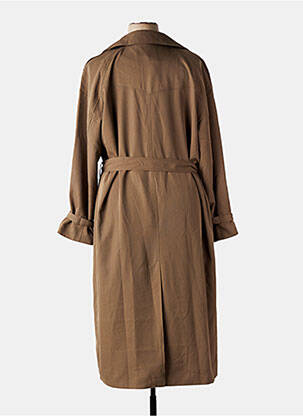 Manteau long coupe cintrée sans capuche marron ONLY CARMAKOMA femme
