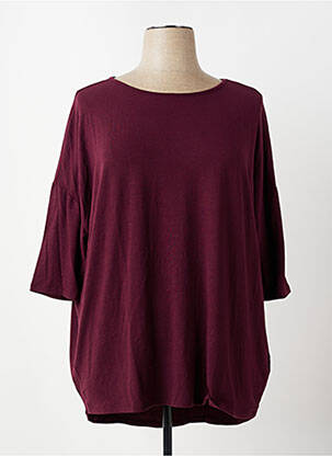 Pull stretch manches courtes violet ONLY CARMAKOMA femme