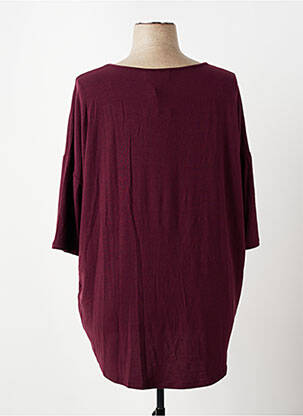 Pull stretch manches courtes violet ONLY CARMAKOMA femme