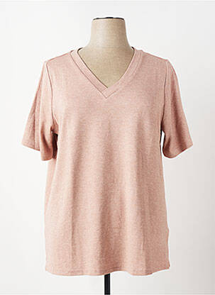 Top stretch manches courtes rose ONLY CARMAKOMA femme