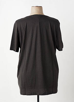 T-shirt sérigraphie floquée manches courtes gris ONLY CARMAKOMA femme