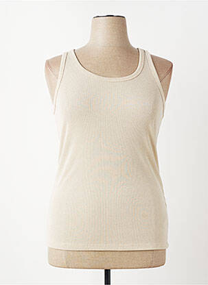Top stretch sans manche beige ONLY CARMAKOMA femme
