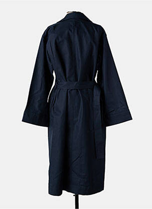 Manteau long coupe cintrée sans capuche bleu MSCH COPENHAGEN femme