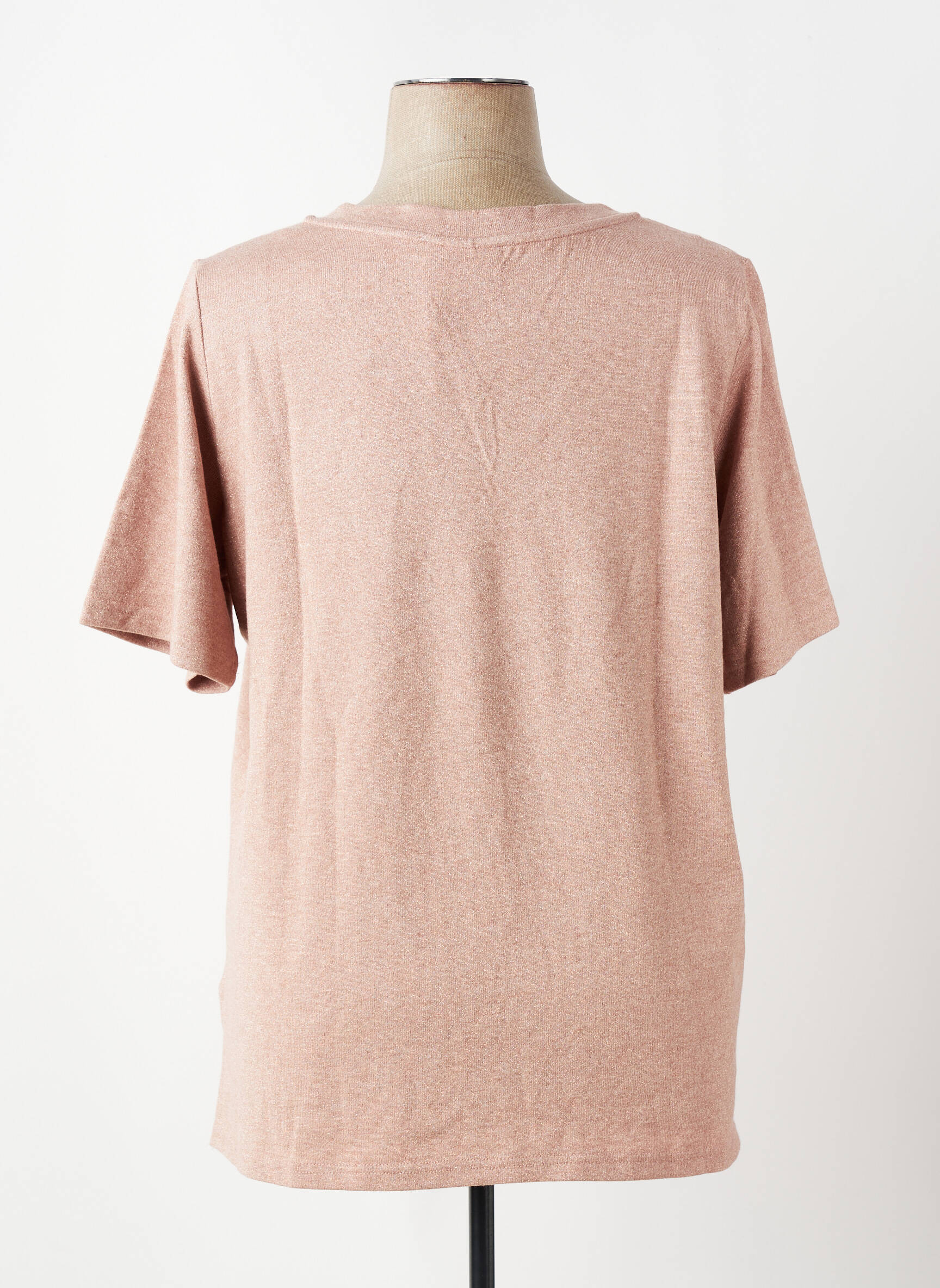Top stretch manches courtes rose ONLY CARMAKOMA femme
