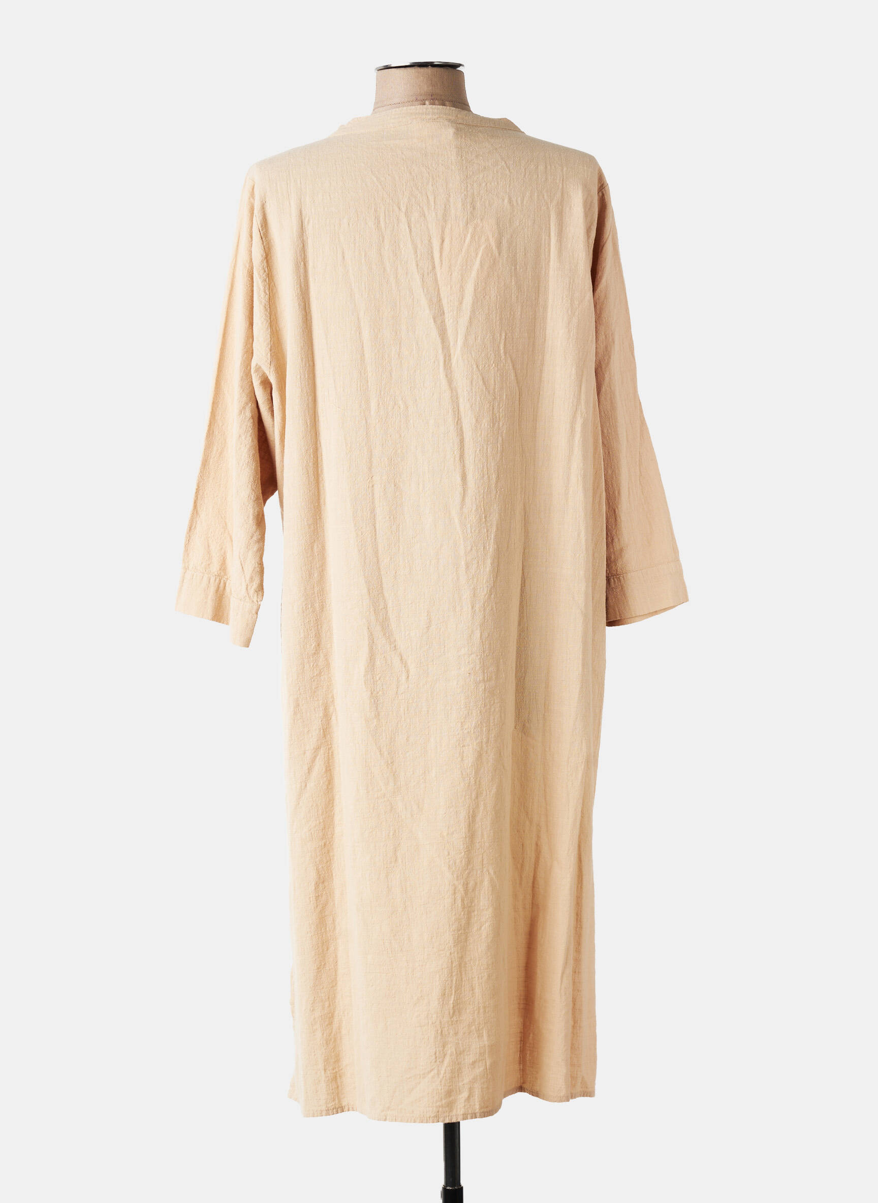 Robe longue manches longues manches longues beige MUS & BOMBON femme