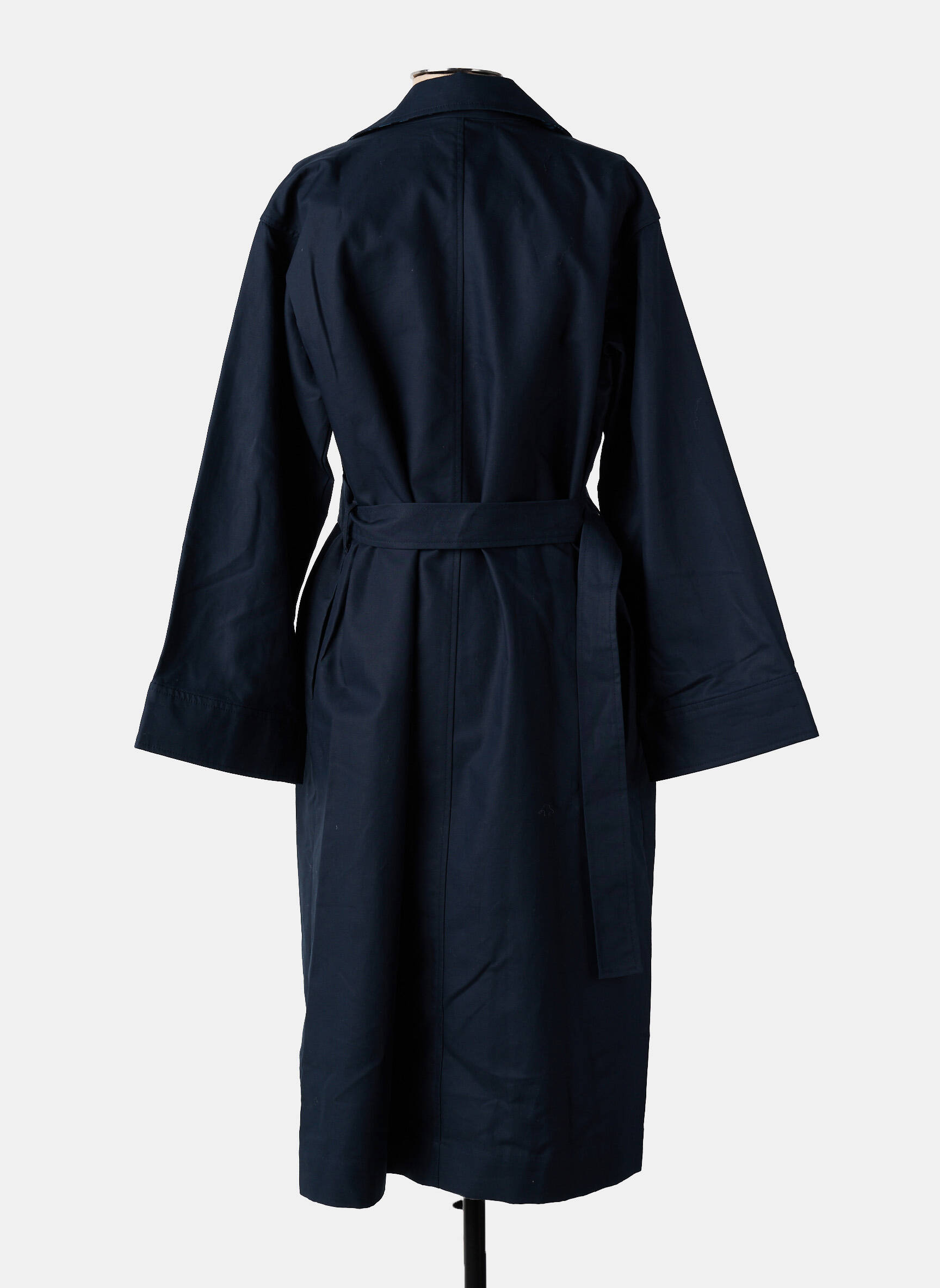 Manteau long coupe cintrée sans capuche bleu MSCH COPENHAGEN femme